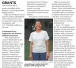 Race for the Cure newspaper article